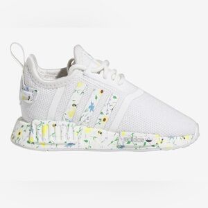 adidas Baby White Floral Sneakers